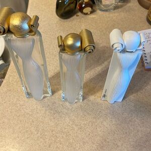 Givenchy Organza set of 3 empty bottles. Excellent condition.  2,glass 1 plastic